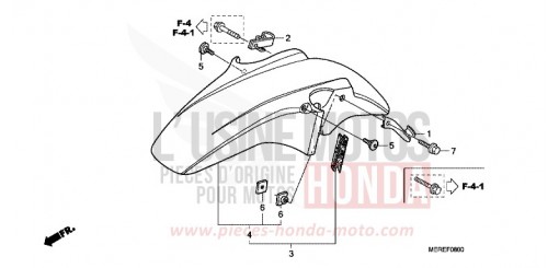 PARAFANGO ANTERIORE CBF600NA9 di 2009